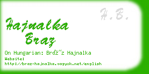 hajnalka braz business card